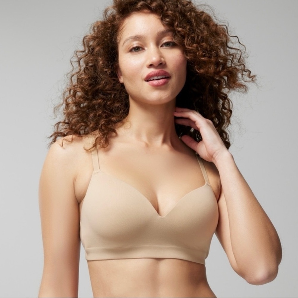 Soma Nude Beige Enbliss Wireless Soft Cup Lightly Padded Bra Size 42D
